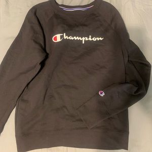 Black hardly worn Champion brand sweatshirt